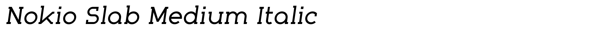 Nokio Slab Medium Italic image